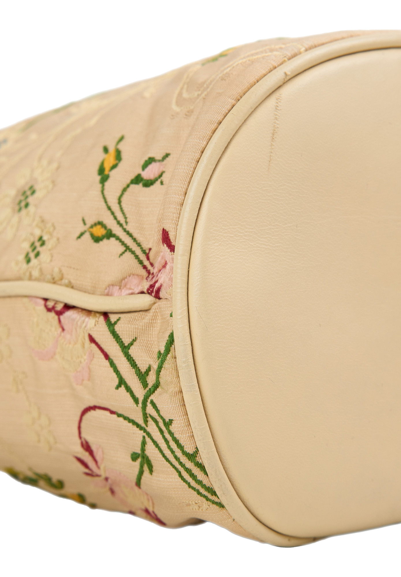 Chanel Brocade Bag With Floral Embroidery
