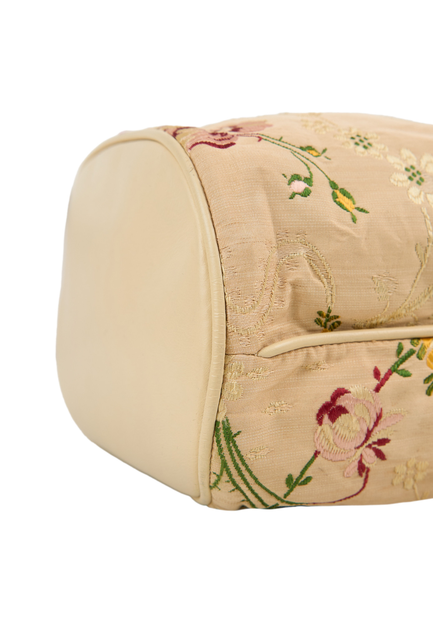 Chanel Brocade Bag With Floral Embroidery