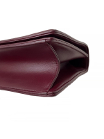 Christian Dior Burgundy Leather and Sequins Medium Diorama Shoulder Bag