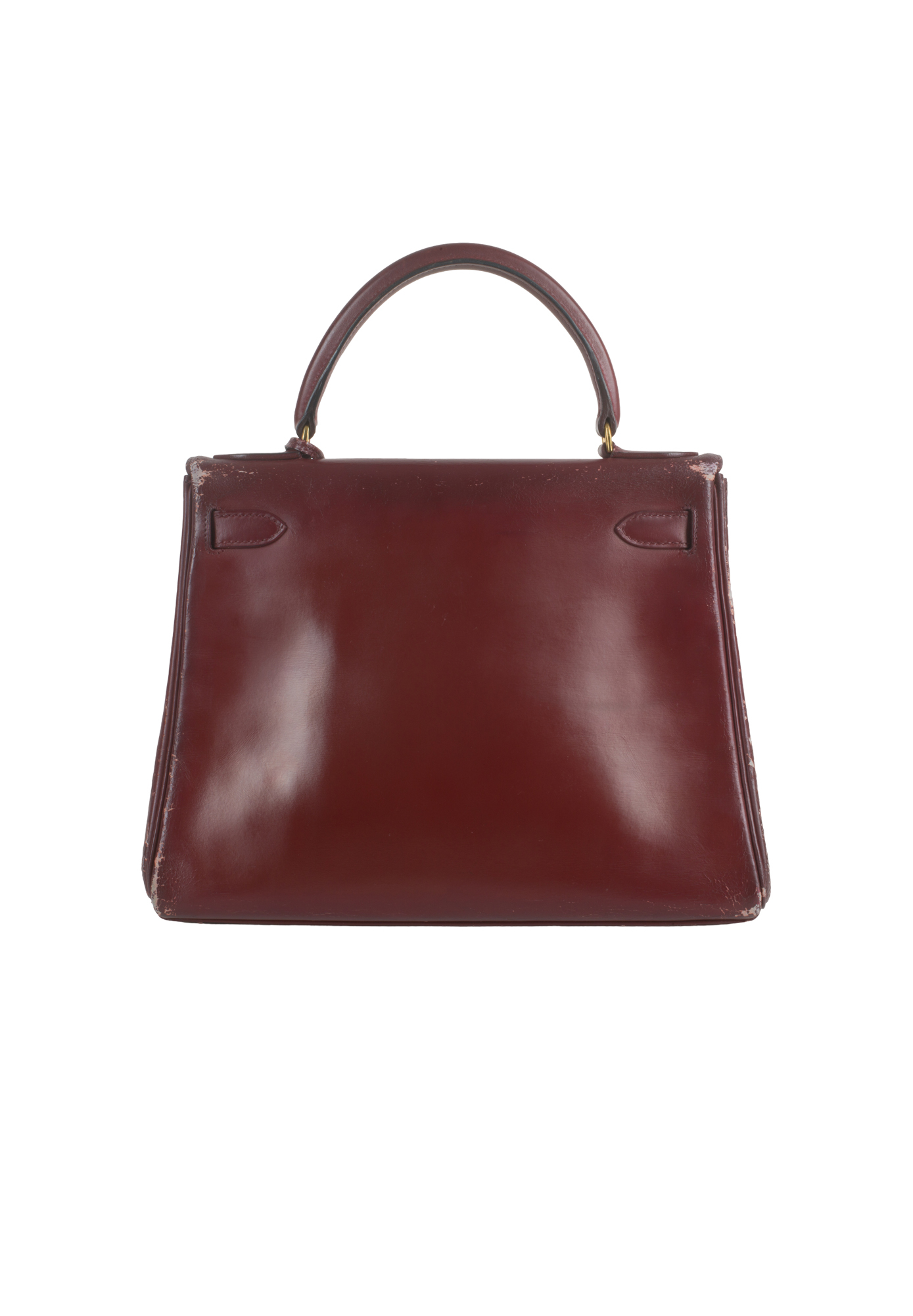 Hermès Kelly 28 Rouge H Box Retourne Bag