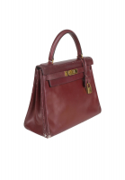 Hermès Kelly 28 Rouge H Box Retourne Bag
