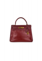 Hermès Kelly 28 Rouge H Box Retourne Bag