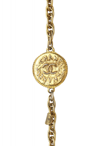 Колье-цепь Chanel с логотипом