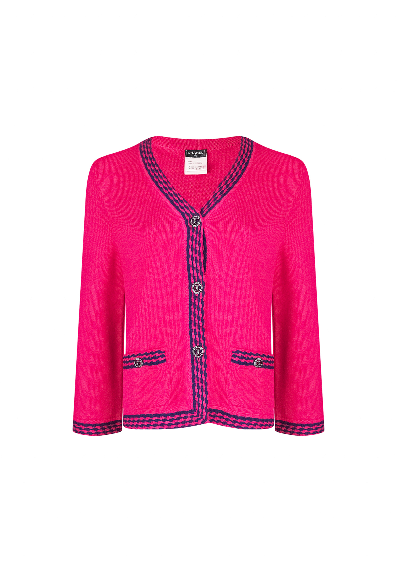 Chanel Cardigan With Blue Trim