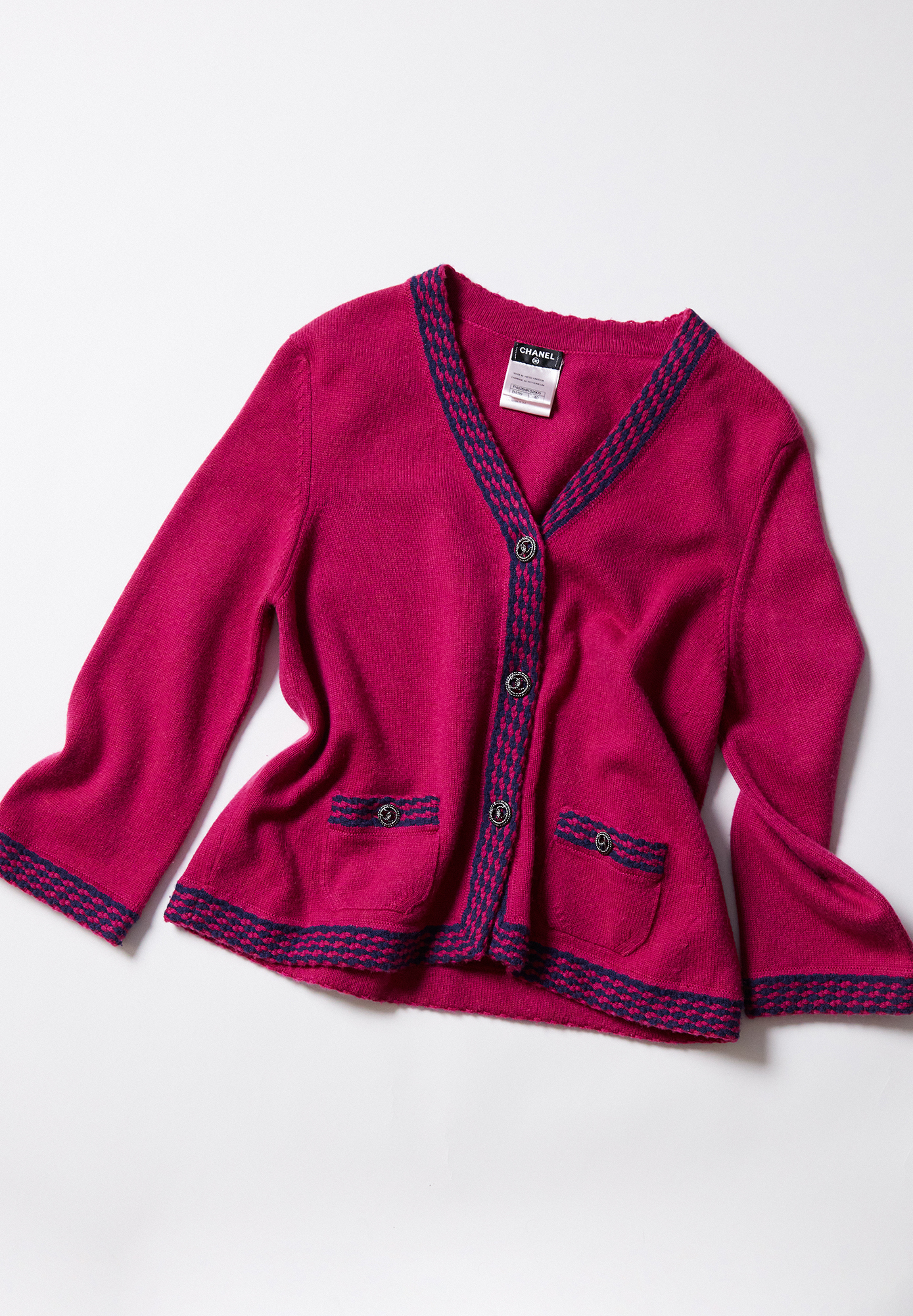 Chanel Cardigan With Blue Trim