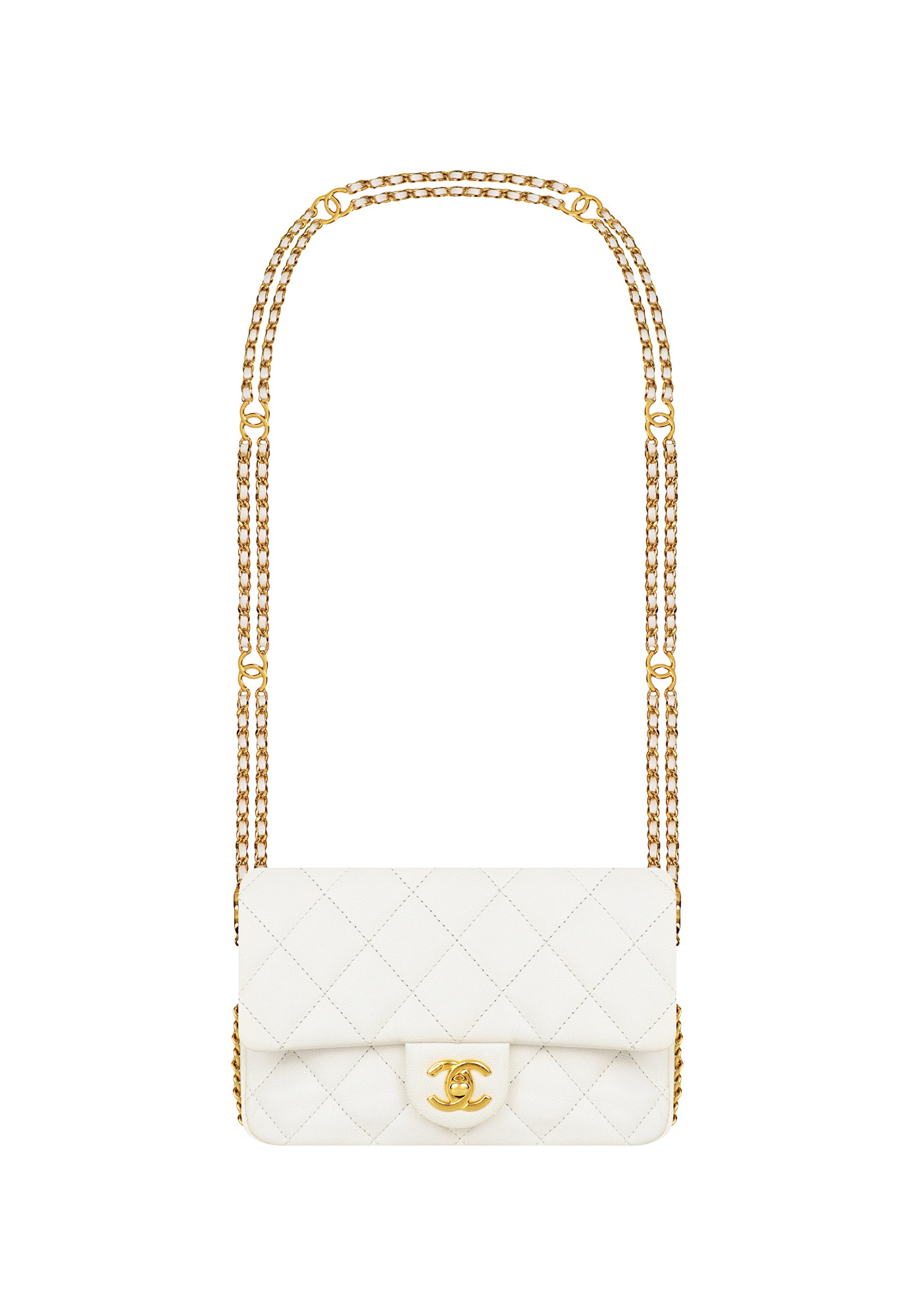 Chanel Coco You Mini Flap White Bag