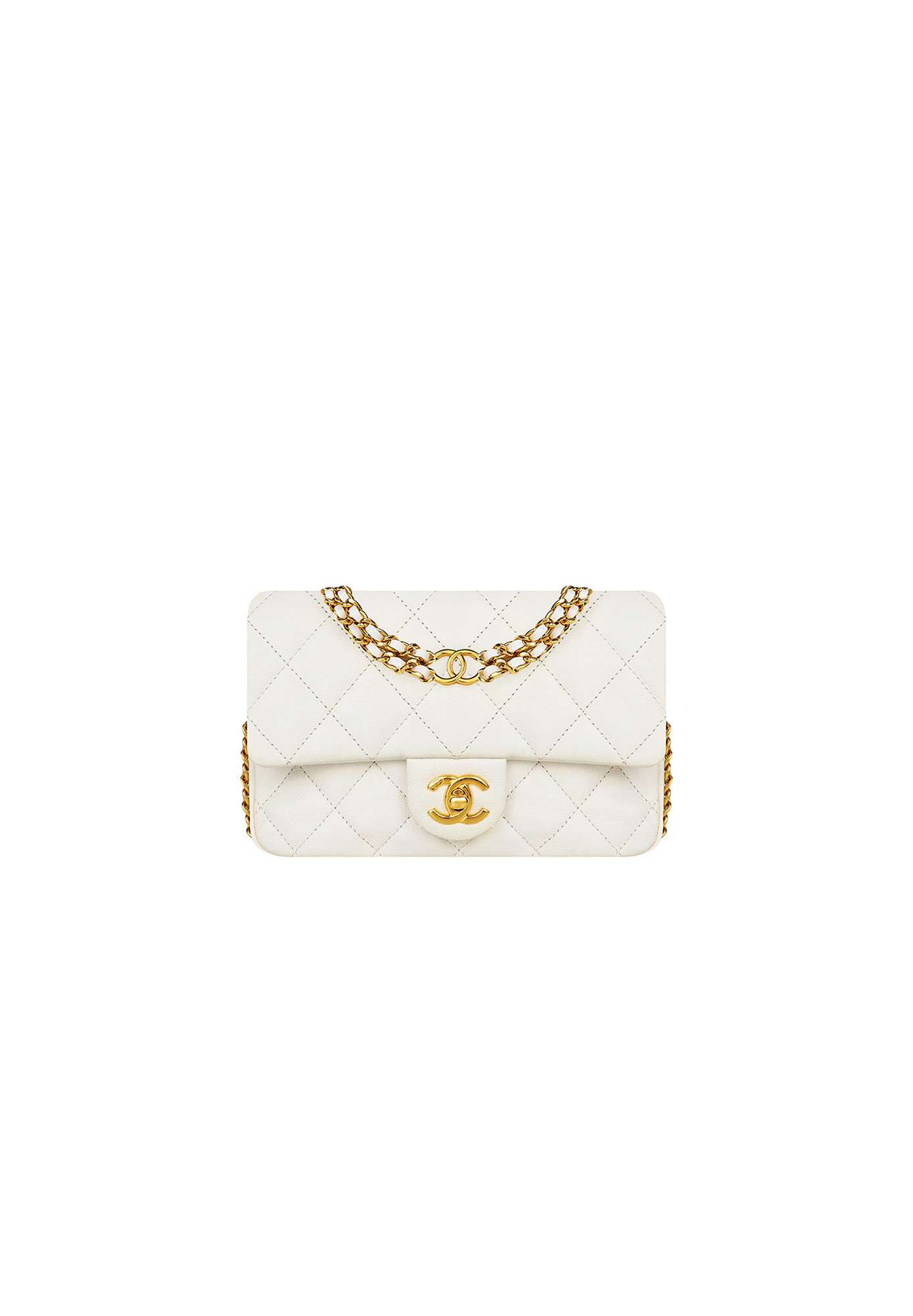 Chanel Coco You Mini Flap White Bag
