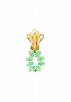 Vintage Clips With Green Beads