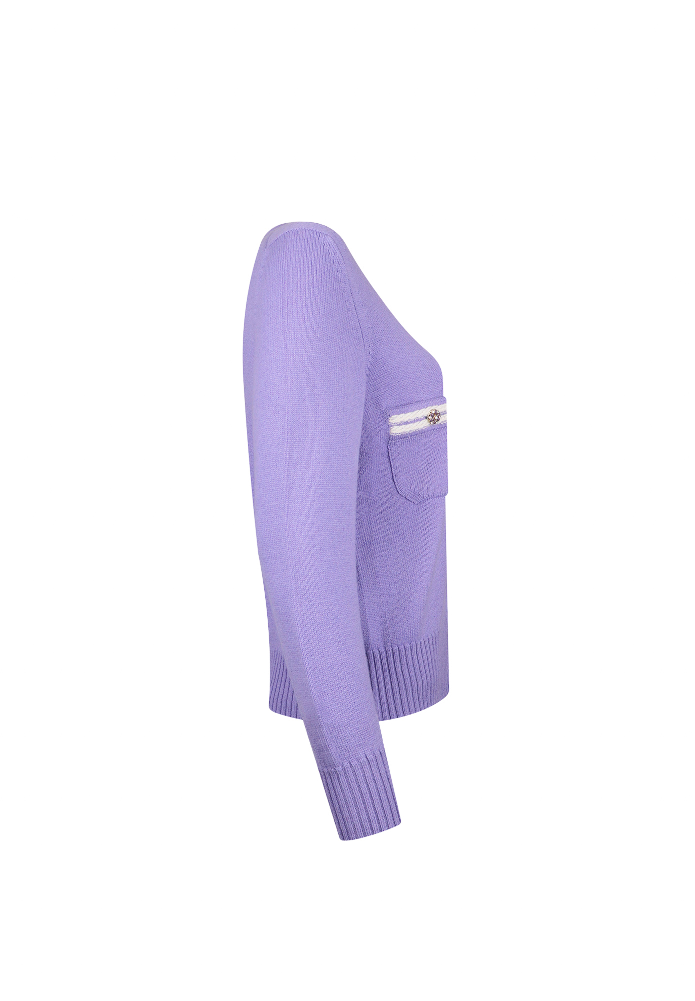 Chanel Purple Cashmere Cardigan