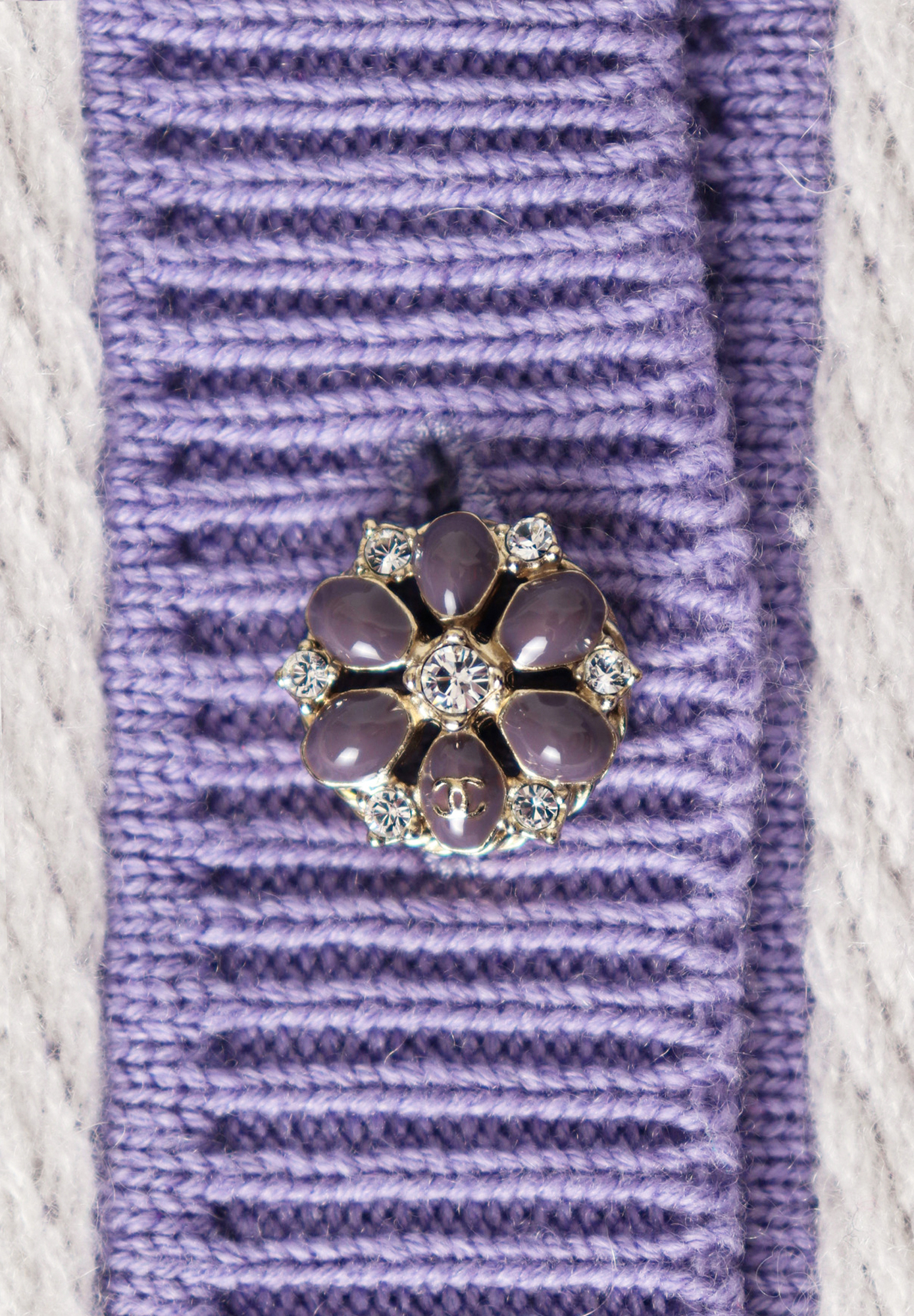 Chanel Purple Cashmere Cardigan