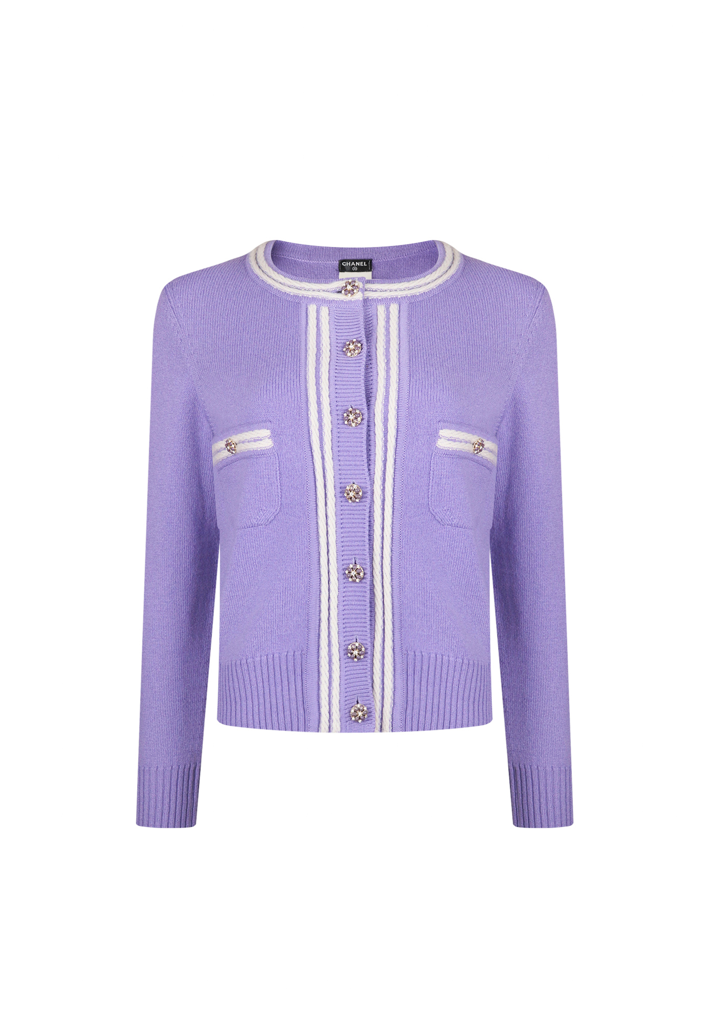 Chanel Purple Cashmere Cardigan