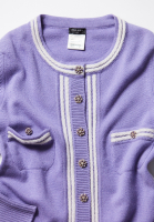 Chanel Purple Cashmere Cardigan