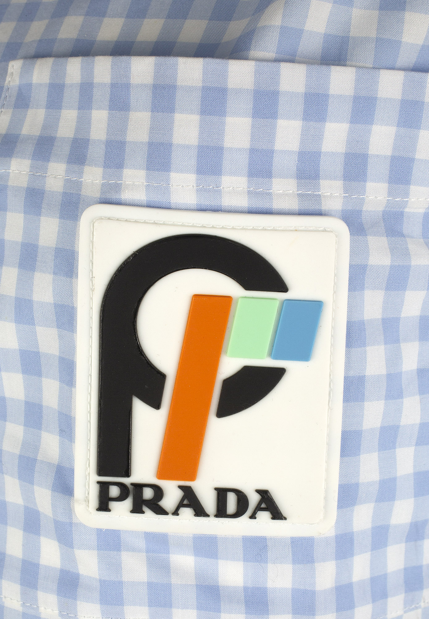 Light Blue Prada Checked Dress