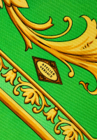 Versace Green Printed Scarf