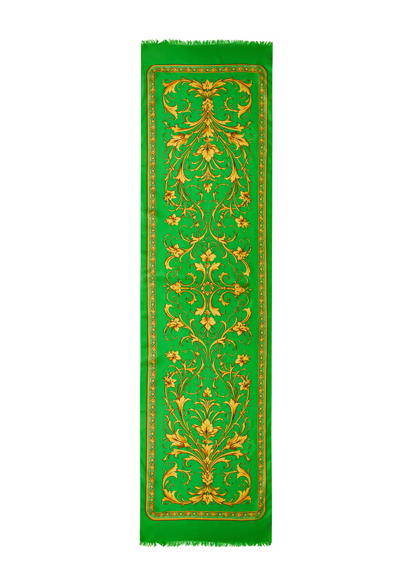 Versace Green Printed Scarf