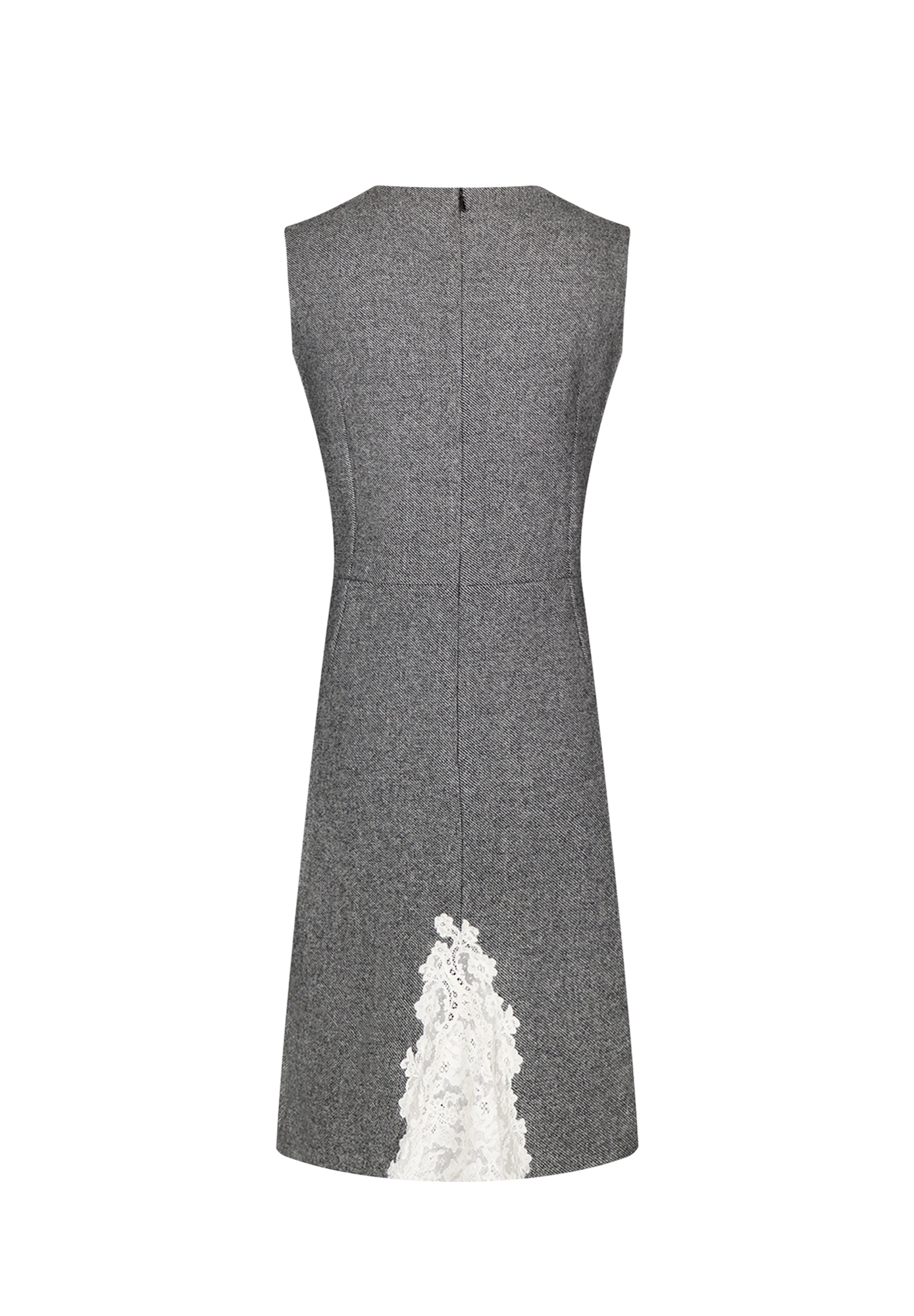 Christian Dior Grey Dress With Lace