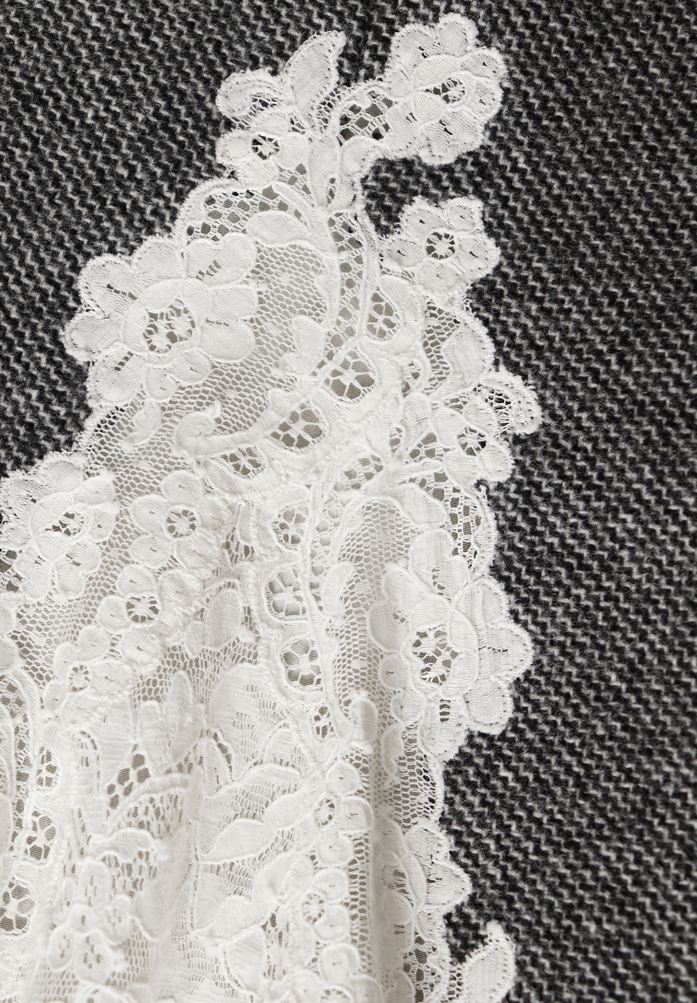 Christian Dior Grey Dress With Lace