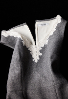 Christian Dior Grey Dress With Lace