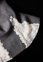 Christian Dior Grey Dress With Lace