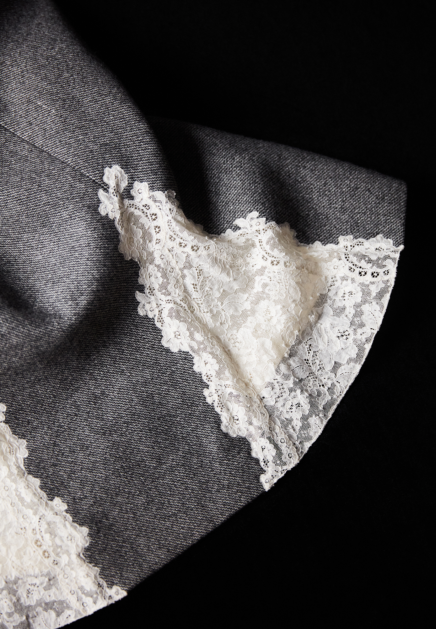 Christian Dior Grey Dress With Lace