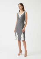 Christian Dior Grey Dress With Lace
