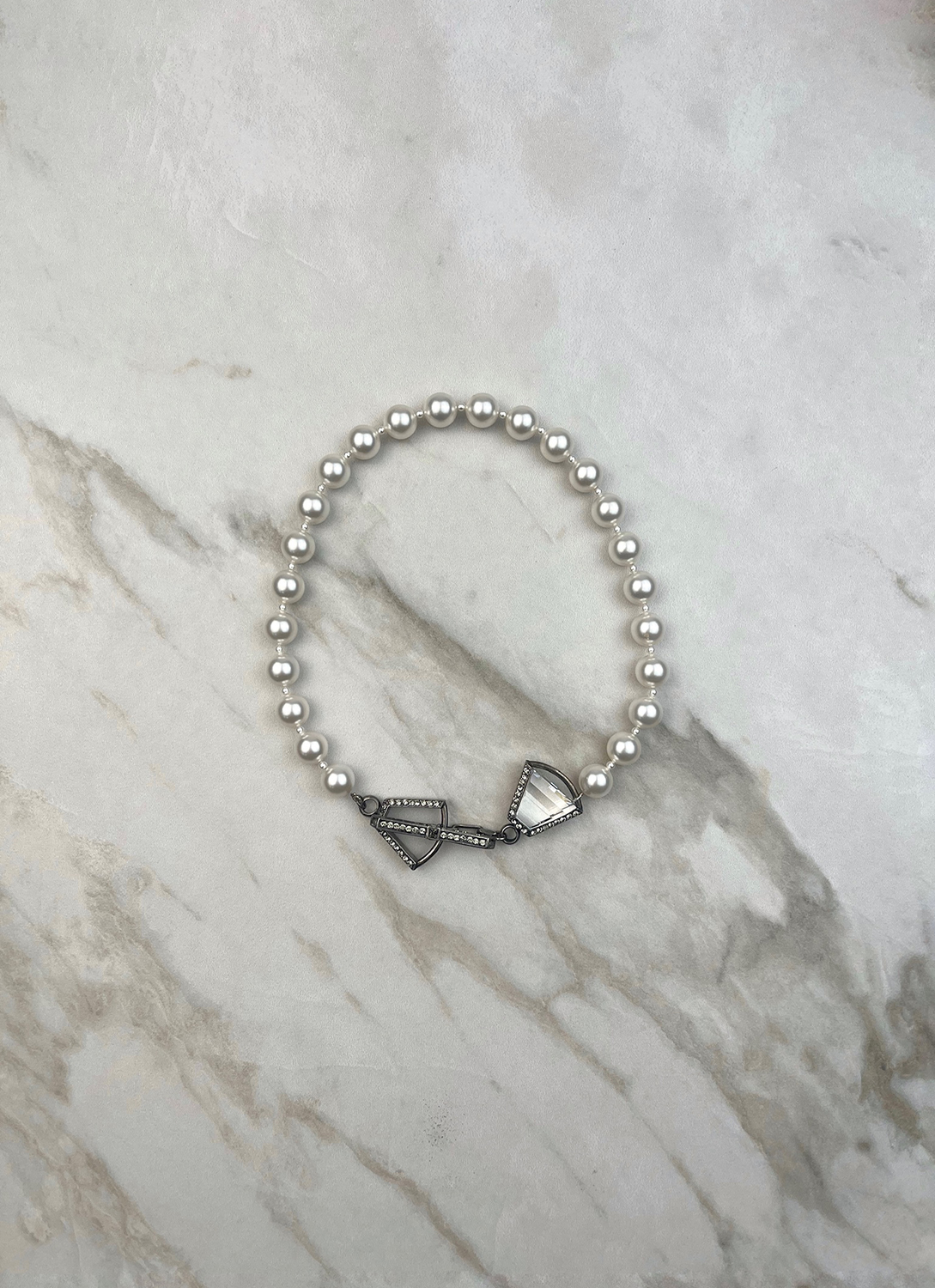 Lanvin Pearl Crystal Necklace