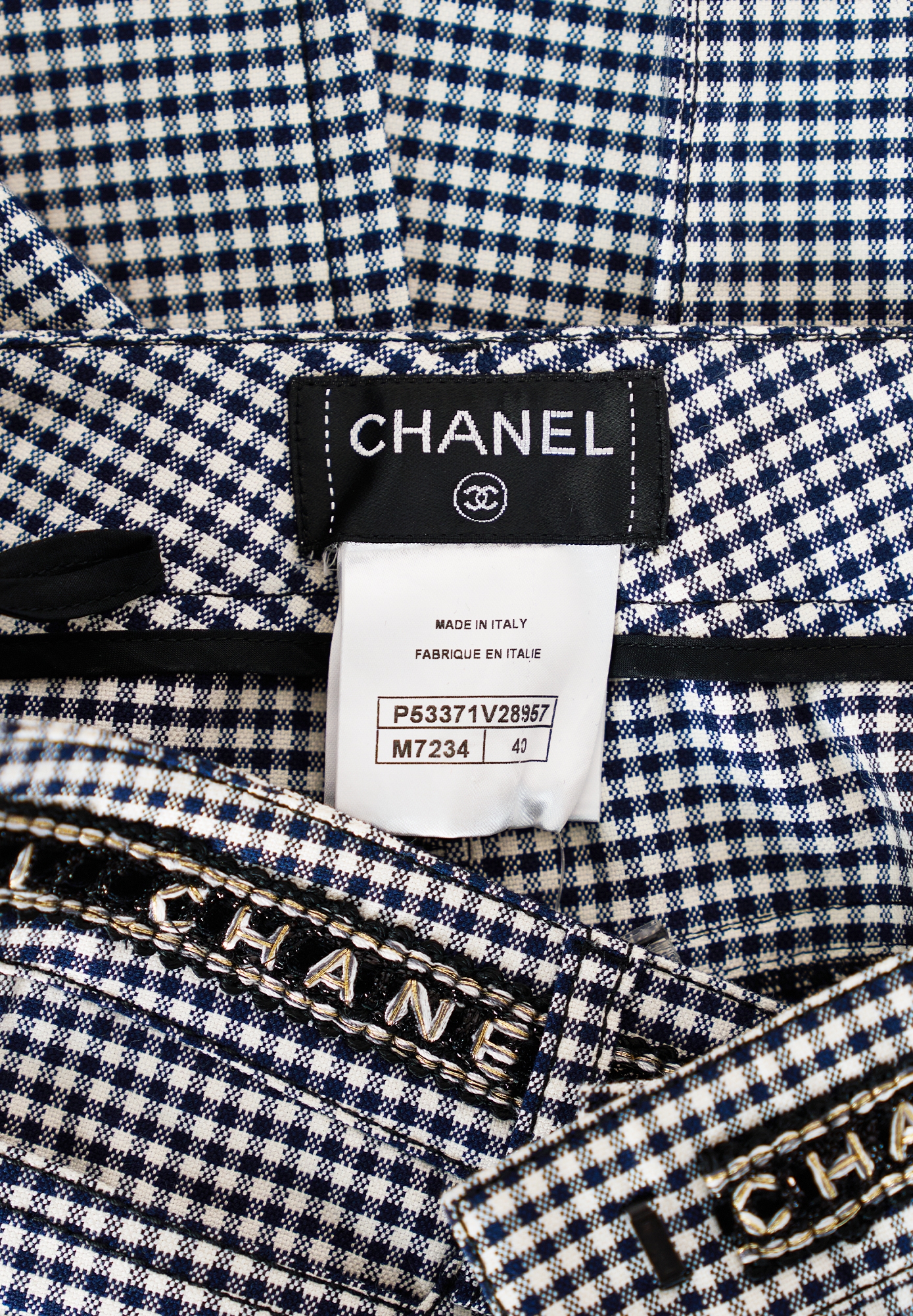Chanel Checkered Trousers