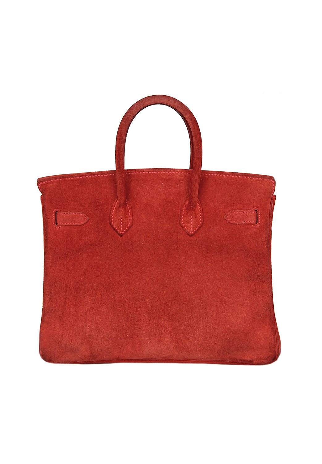 Hermès Birkin 25 Suede Ruby Bag