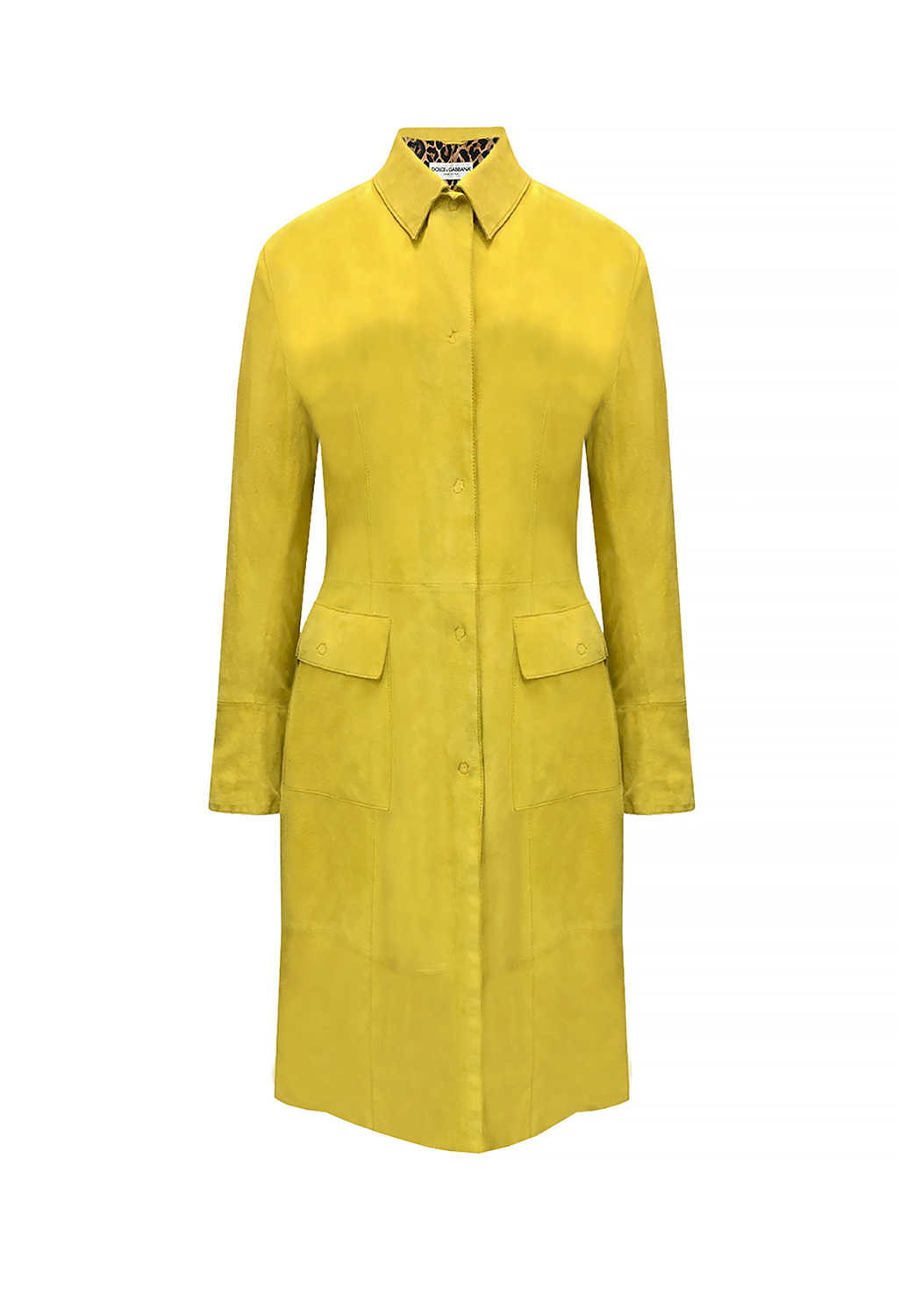Dolce&Gabbana Yellow Suede Coat