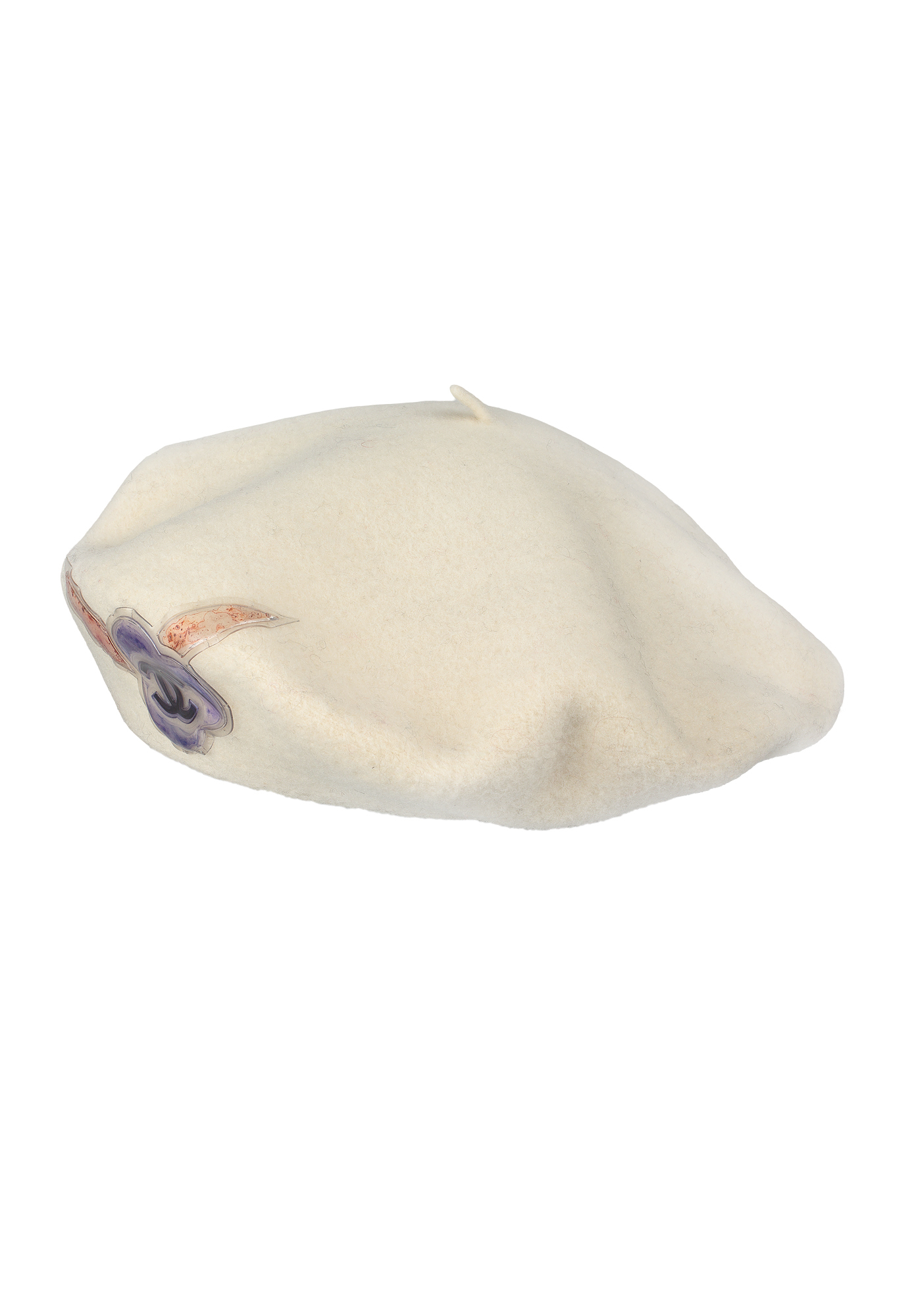 Chanel Cream Applique Beret