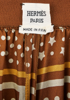 Hermès Brown Printed Trousers