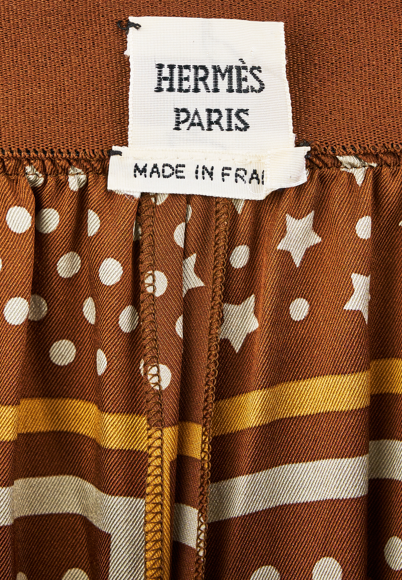 Hermès Brown Printed Trousers