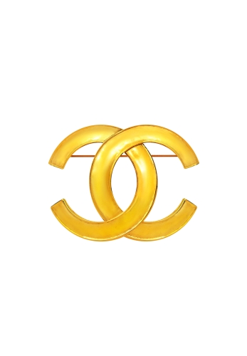 Брошь Chanel в форме логотипа