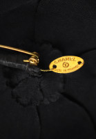 Chanel Black Camellia Brooch