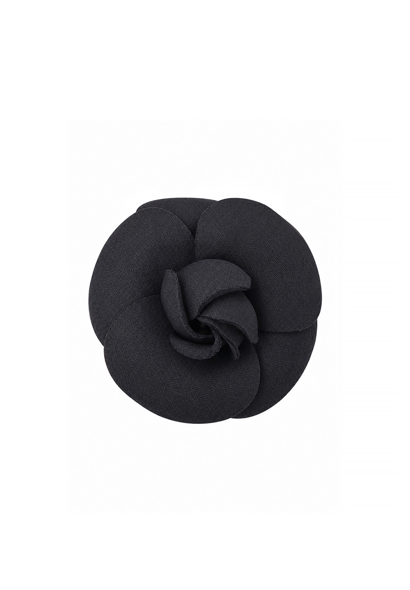 Chanel Black Camellia Brooch