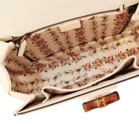 Gucci Bamboo White Handbag