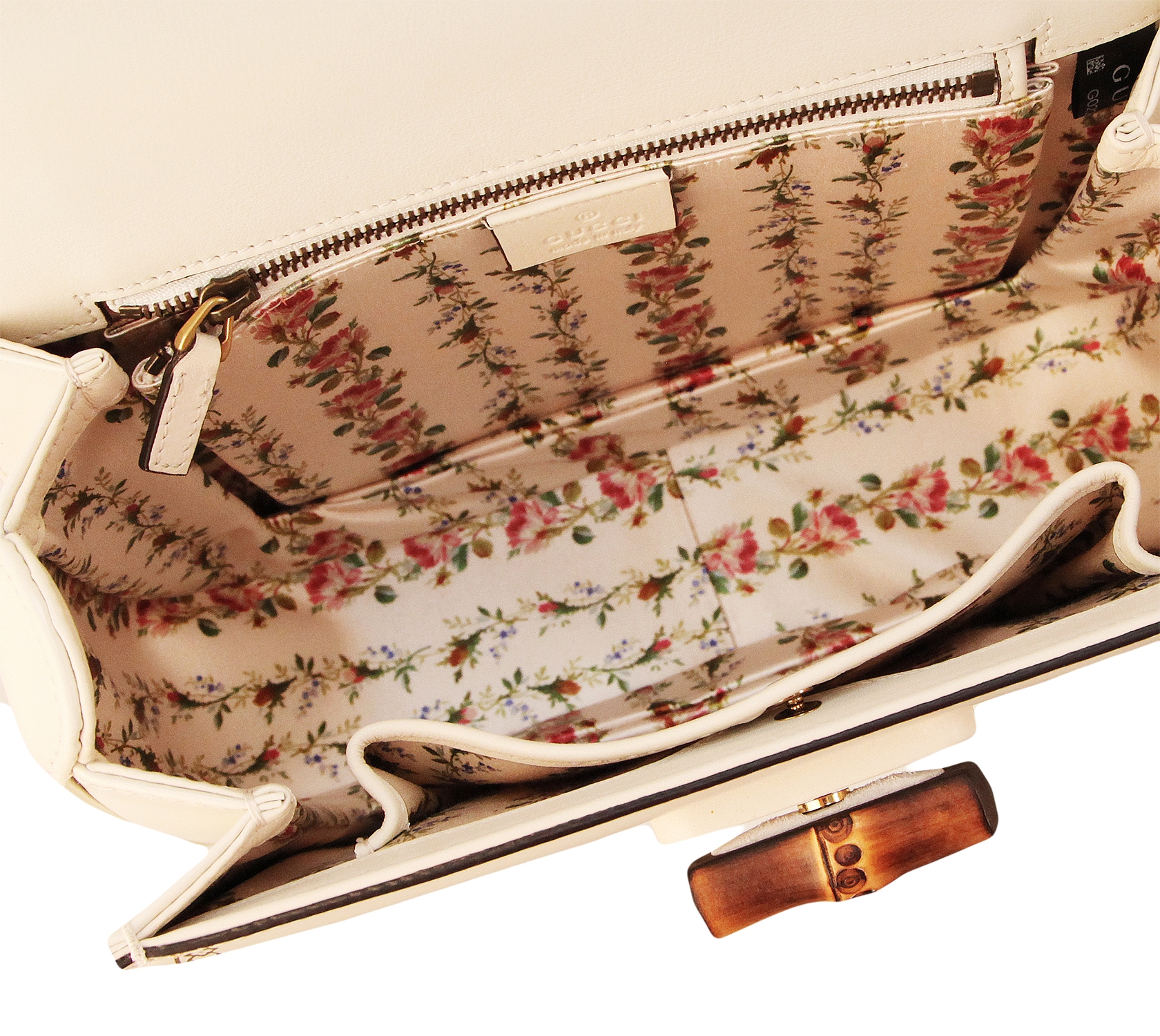 Gucci Bamboo White Handbag