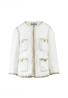 Chanel White Jacket with Golden Thread