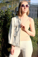 Chanel White Jacket with Golden Thread