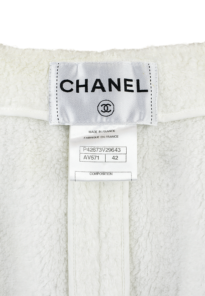 Chanel White Jacket with Golden Thread