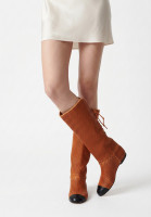 Chanel Brown Boots With Perforations