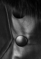 Jean-Claude Jitrois Black Leather Coat With Fur Trim