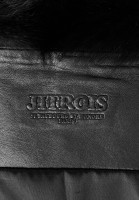 Jean-Claude Jitrois Black Leather Coat With Fur Trim