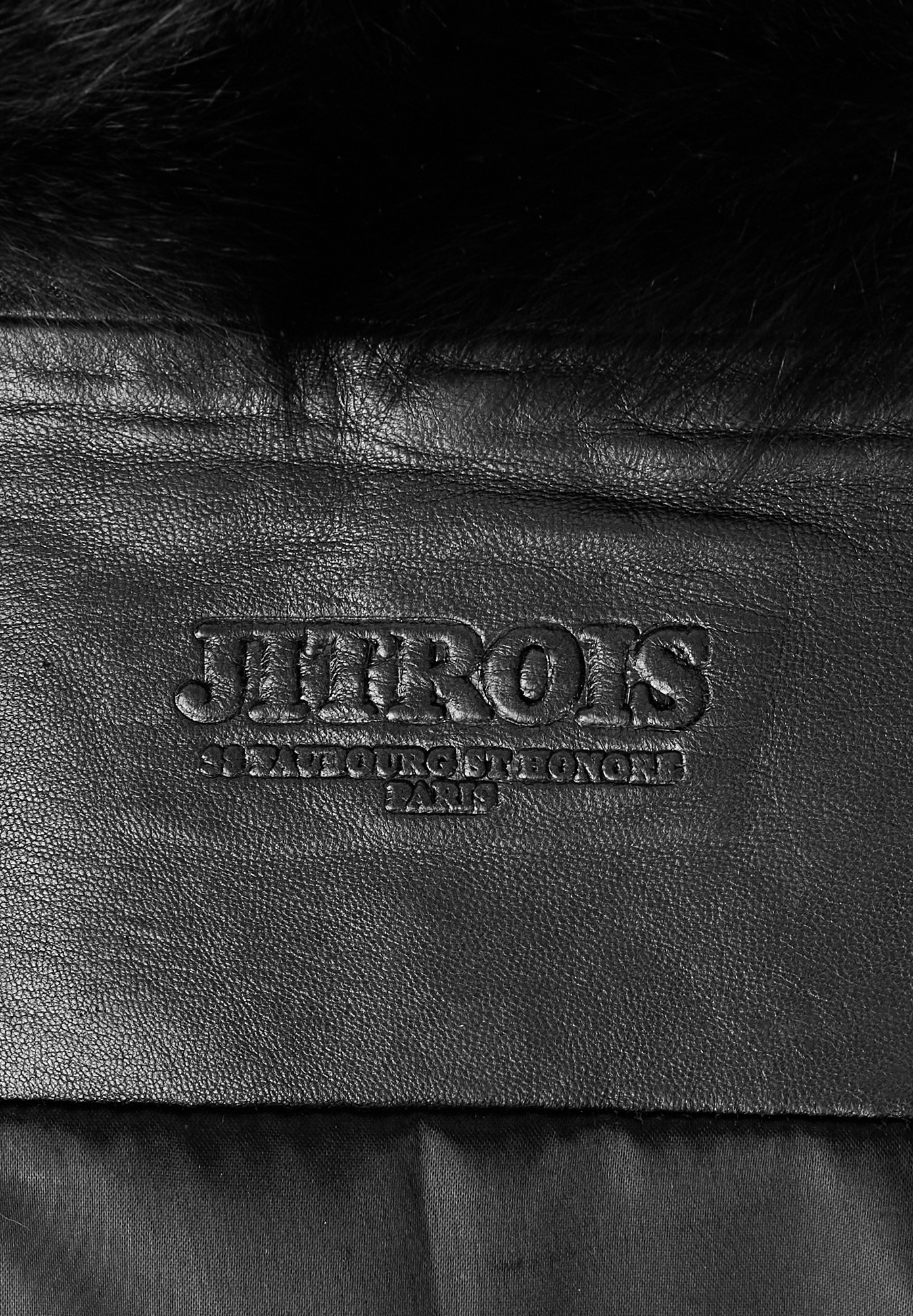 Jean-Claude Jitrois Black Leather Coat With Fur Trim