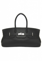 Black Hermes Birkin Shoulder Bag 42