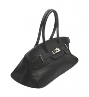 Black Hermes Birkin Shoulder Bag 42