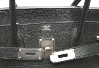 Black Hermes Birkin Shoulder Bag 42