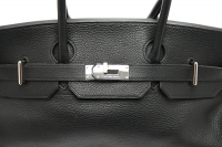 Black Hermes Birkin Shoulder Bag 42