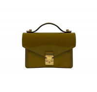Louis Vuitton Monceau Olive Patent Leather Bag