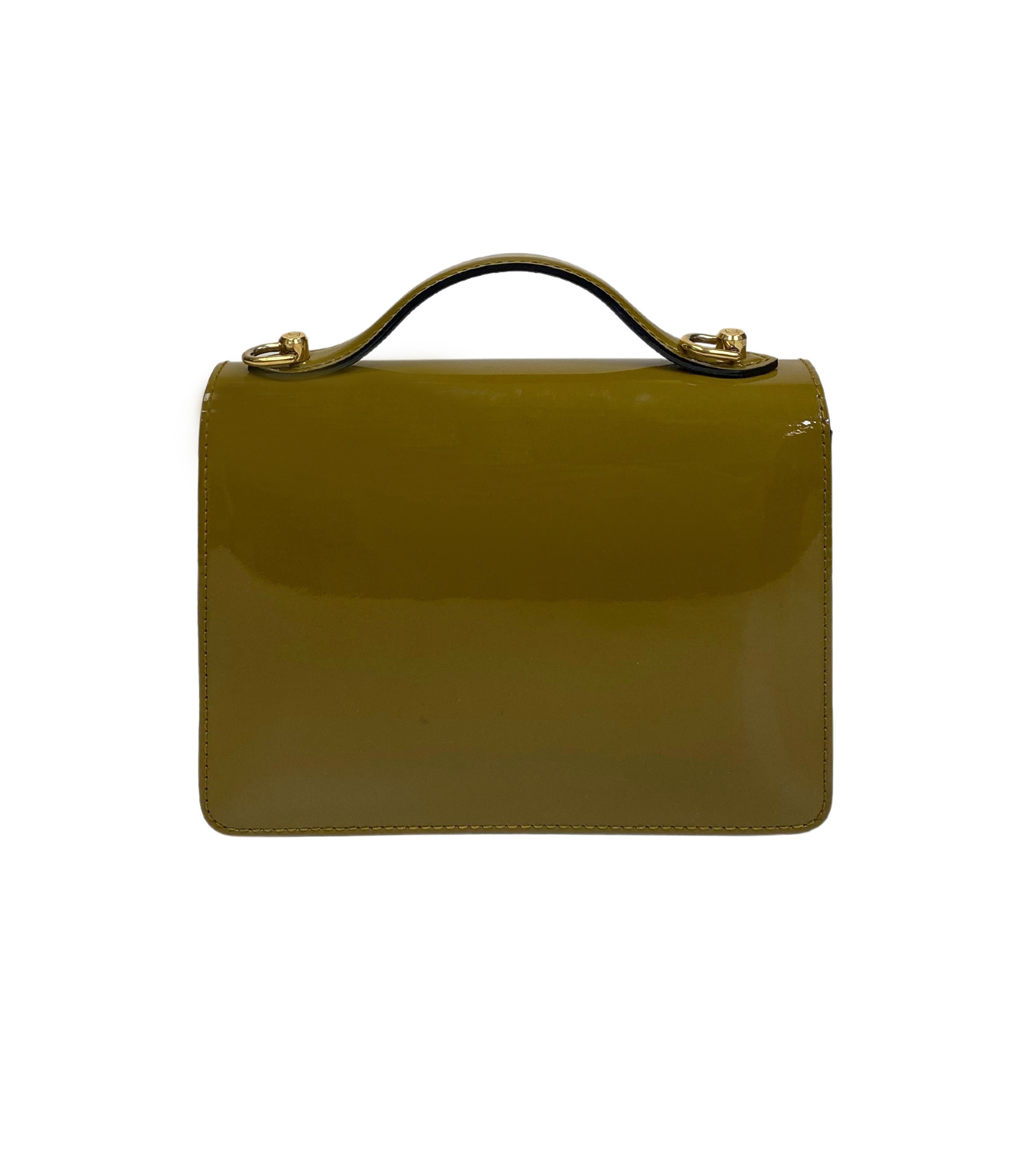 Louis Vuitton Monceau Olive Patent Leather Bag